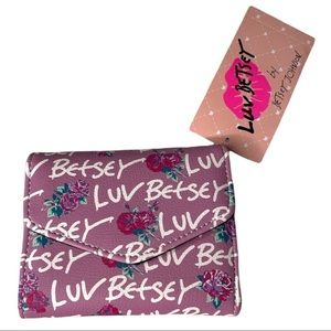 Luv Betsey Betsey Johnson Floral Flap Wallet NWT